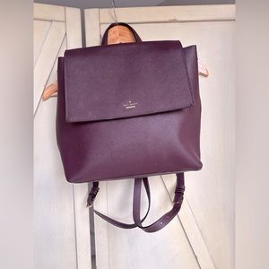 Kate Spade Plum Leather Romantic Backpack